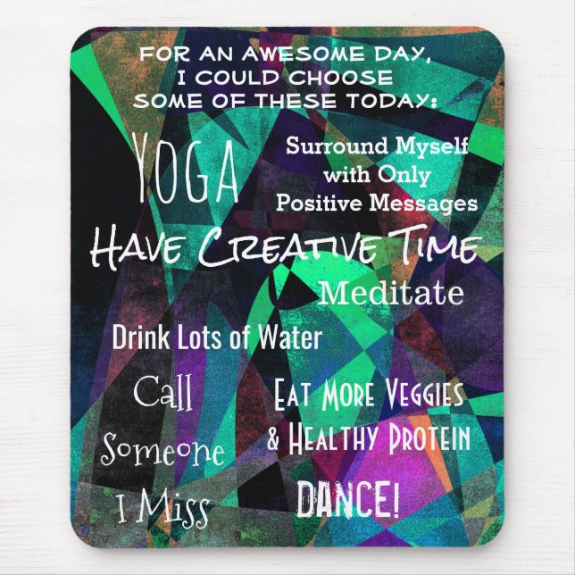 Tapis De Souris Rappels pratiques d'Auto-Motivation pendant un (Devant)