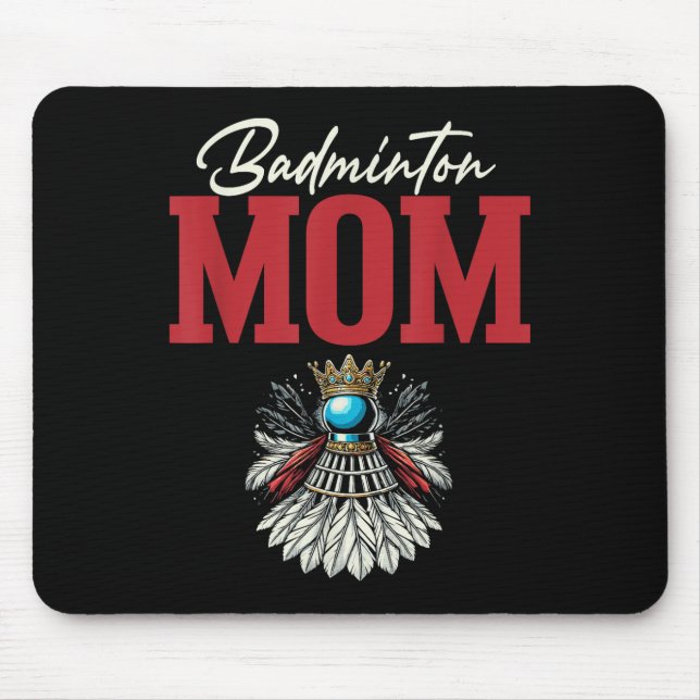 Tapis De Souris Raquette de badminton pour maman  (Devant)