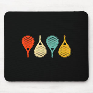 Tapis De Souris Raquette de Tennis Padel Sport Vintage