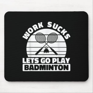 Tapis De Souris Raquette du joueur de raquette de Badminton - Arrê