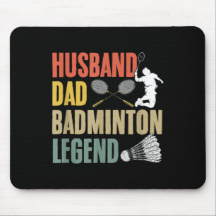 Tapis De Souris Raquette Navette Sport Hobby Mari Papa Badminton L
