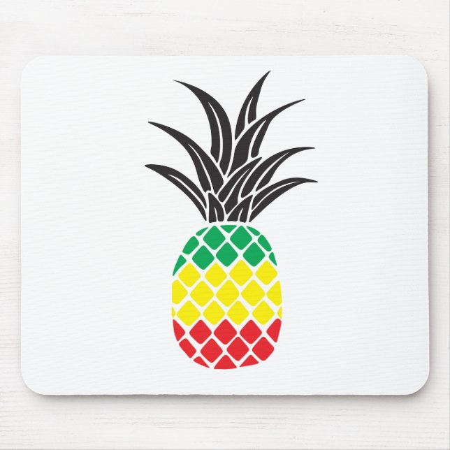 Tapis De Souris Rasta ananas Mousepad (Devant)