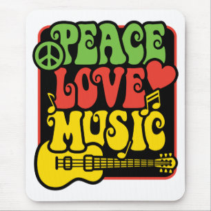Tapis De Souris Rasta Peace-Love-Music