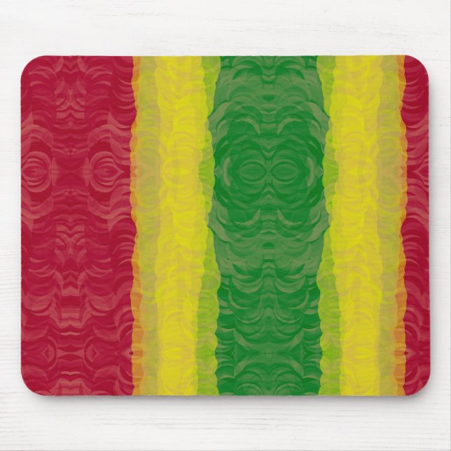 Tapis de souris Rasta Rouge Jaune Vert (Devant)