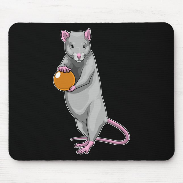 Tapis De Souris Rat Bowling Boule De Bowling Sports  (Devant)