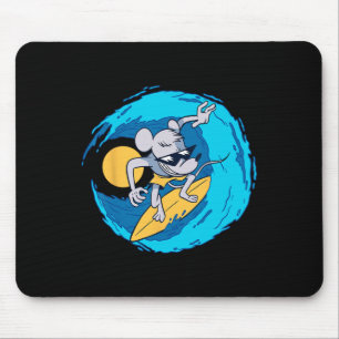 Tapis De Souris Rat sur planche de surf amateur de surf drôle drôl