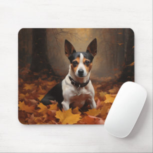 Tapis De Souris Rat Terrier à l'automne Feuilles automne Inspire