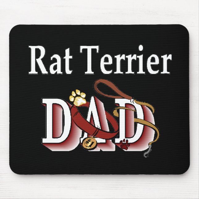 Tapis De Souris Rat Terrier Papa Cadeaux (Devant)