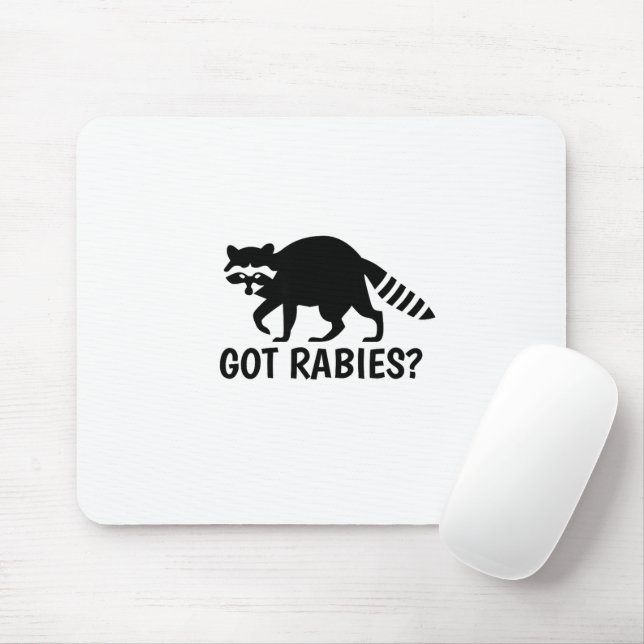 Tapis De Souris Raton laveur atteint de la rage (Avec souris)
