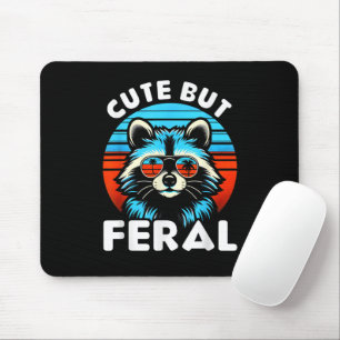Tapis De Souris Raton laveur coloré avec des lunettes de soleil Ra