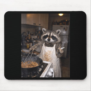 Tapis De Souris Raton laveur cuisine rétro mème de raton laveur fu