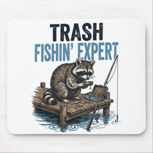 Tapis De Souris Raton laveur expert de la pêche à la poubelle