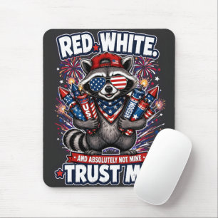 Tapis de souris Raton laveur Feux d'artifice 14 ju