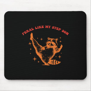 Tapis De Souris Raton laveur humour de mon fils adoptif sauvage 