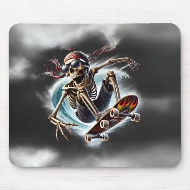 Tapis De Souris Rattle & Roll Skateboard Mousepad (Devant)