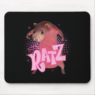 Tapis De Souris Ratz Fun Souris Rose Rat Meme Hommes Femmes Hallow