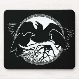 Tapis De Souris Raven Art Mouspads Cool Crow Art Computer Cadeaux