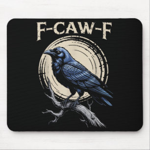 Tapis De Souris Raven Crow F-craw-f Oiseau d'Halloween Fcawf Gothi