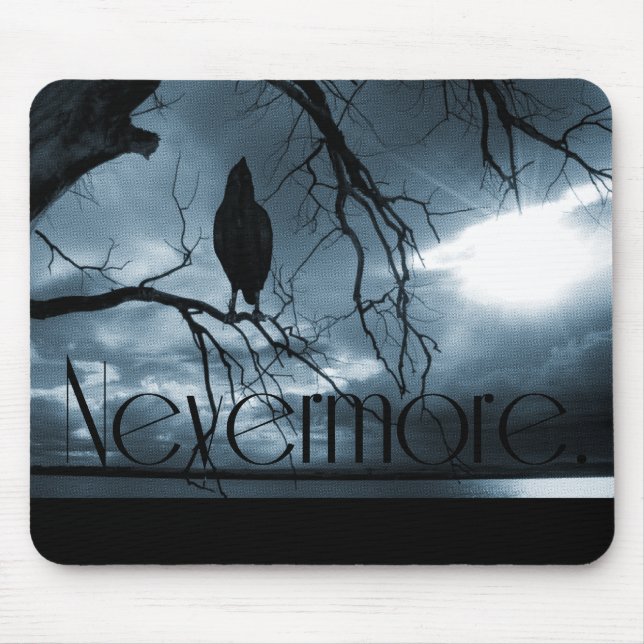 Tapis De Souris Raven - plus jamais rayons de soleil et bleu (Devant)