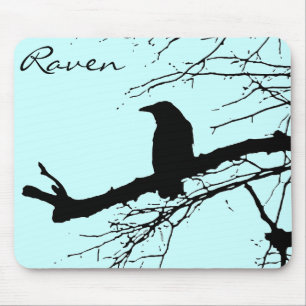 Tapis De Souris Raven sur l'arbre