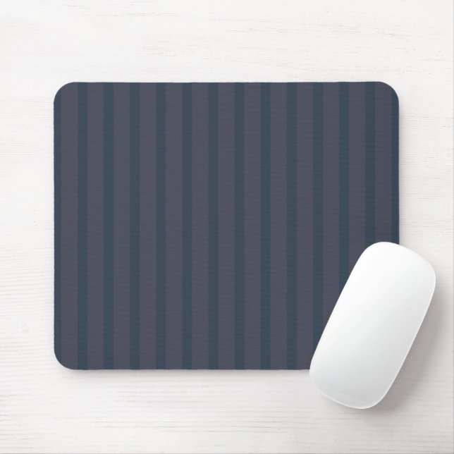 Tapis de souris rayé bleu marine et prune moderne (Avec souris)