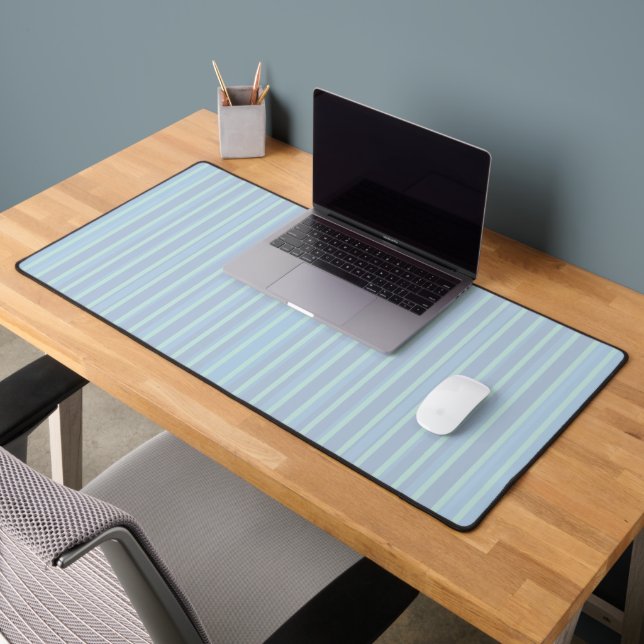 Tapis de souris rayé bleu scintillant moderne (Bureau 2)