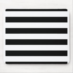 Tapis De Souris Rayé noir et blanc