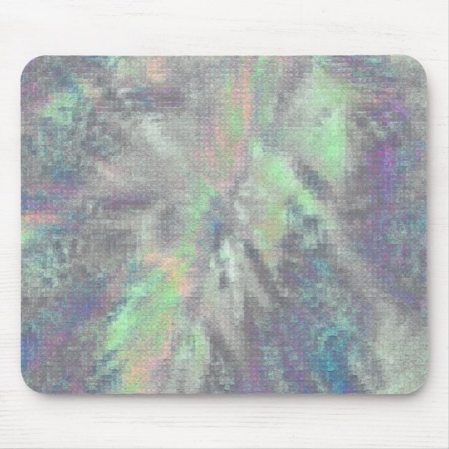 Tapis De Souris Rayons de couleur, abstrait numérique (Devant)