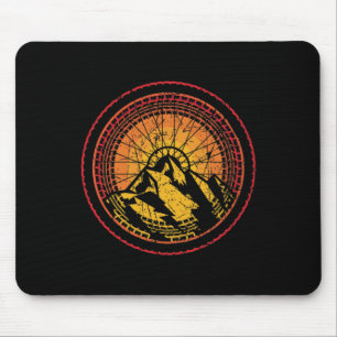 Tapis De Souris Rayons de pneu de vélo de montagne cool au crépusc