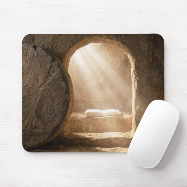 Tapis De Souris Rayons de soleil dans un tombeau vide (Avec souris)