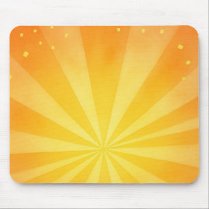 Tapis De Souris Rayons de soleil dorés – Fond de soleil éclatant o