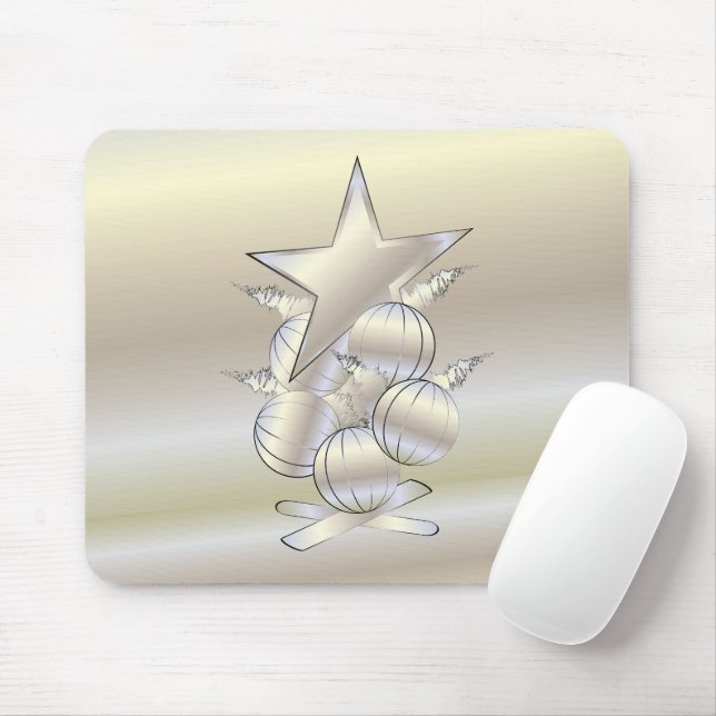 Tapis De Souris Rayons d'or blanc (Avec souris)