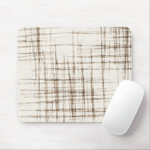 Tapis De Souris Rayures Abstraites Crème Marron