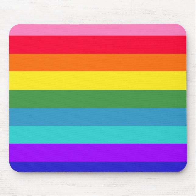 Tapis De Souris Rayures arc-en-ciel (Devant)