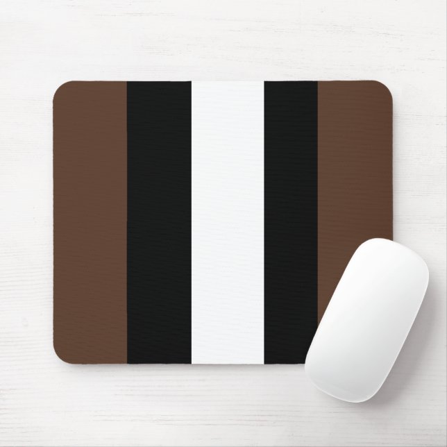 Tapis De Souris rayures Brown, noir et blanc (Avec souris)