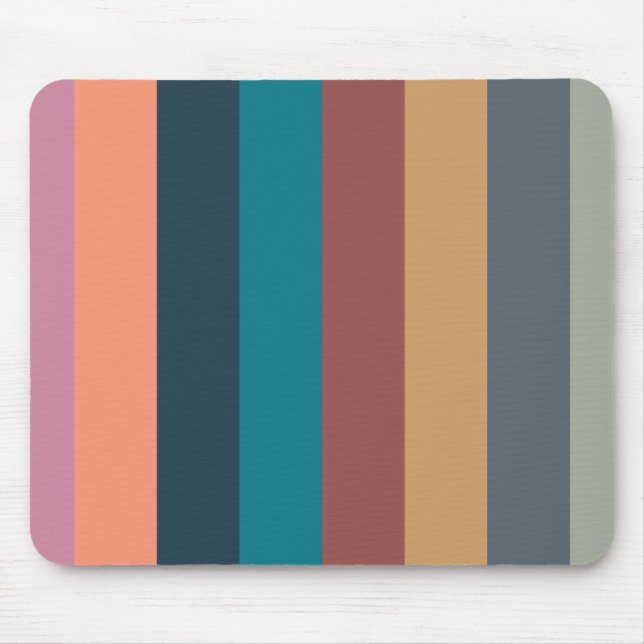 Tapis De Souris rayures colorées pastel 001 (Devant)