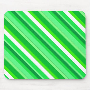 Tapis De Souris Rayures de bonbons en couches - vert émeraude et b