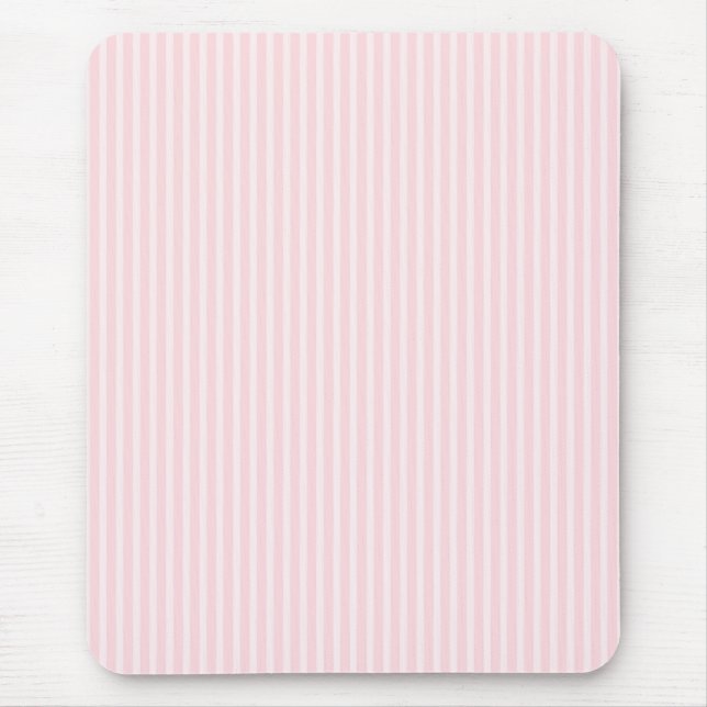 Tapis De Souris Rayures de sucrerie de rose en pastel (Devant)