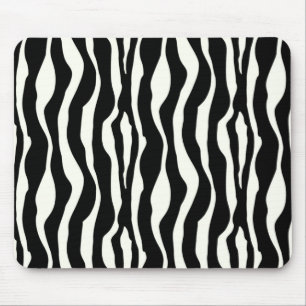 Tapis De Souris Rayures de zèbre - Noir et Blanc
