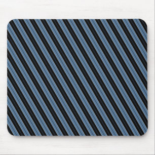 Tapis De Souris Rayures diagonales blanches de noir bleu de filets
