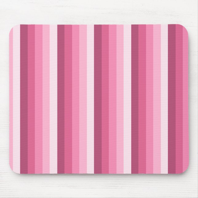 Tapis De Souris Rayures d'ombre rose (Devant)