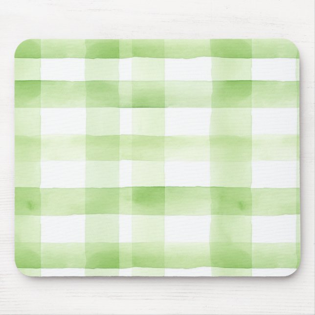 Tapis De Souris Rayures écossaises vert pomme (Devant)