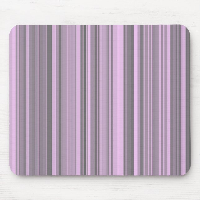 Tapis De Souris Rayures Gris Violet (Devant)
