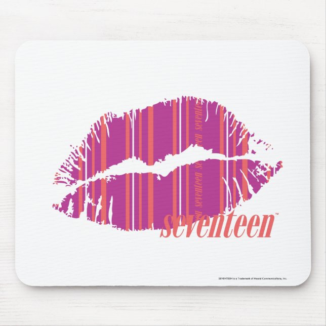 Tapis De Souris Rayures minces pourpres (Devant)