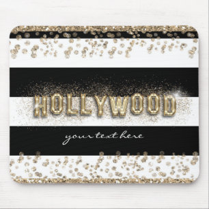 Tapis de souris rayures noir et blanc Gold Hollywo