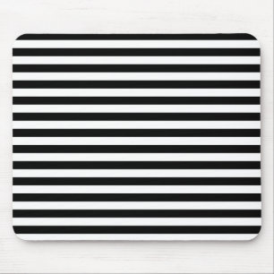 Tapis De Souris Rayures noires et blanches