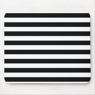 Tapis De Souris Rayures noires et blanches chics