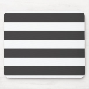 Tapis De Souris Rayures noires et blanches Mousepad