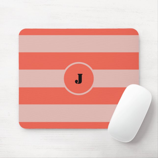 Tapis De Souris Rayures orange clair et foncé (Avec souris)