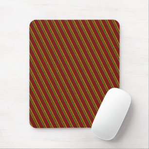 Tapis De Souris Rayures Vertes et Dorées Pailletées
